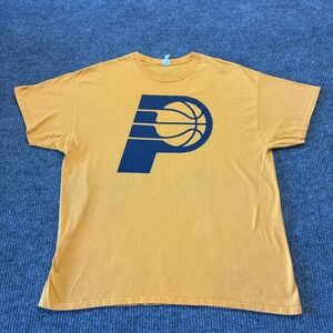 Indiana Pacers NBA 2016 Playoffs T-shirt Mens Size XL Yellow Short Sleeve Gildan